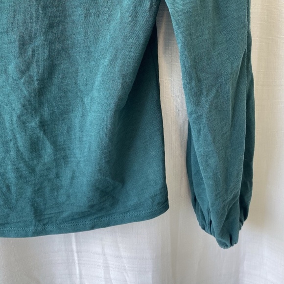 NATION LTD Women’s XS Green Sabine Balloon Puff Sleeve Casual Pullover Tee - Picture 11 of 12